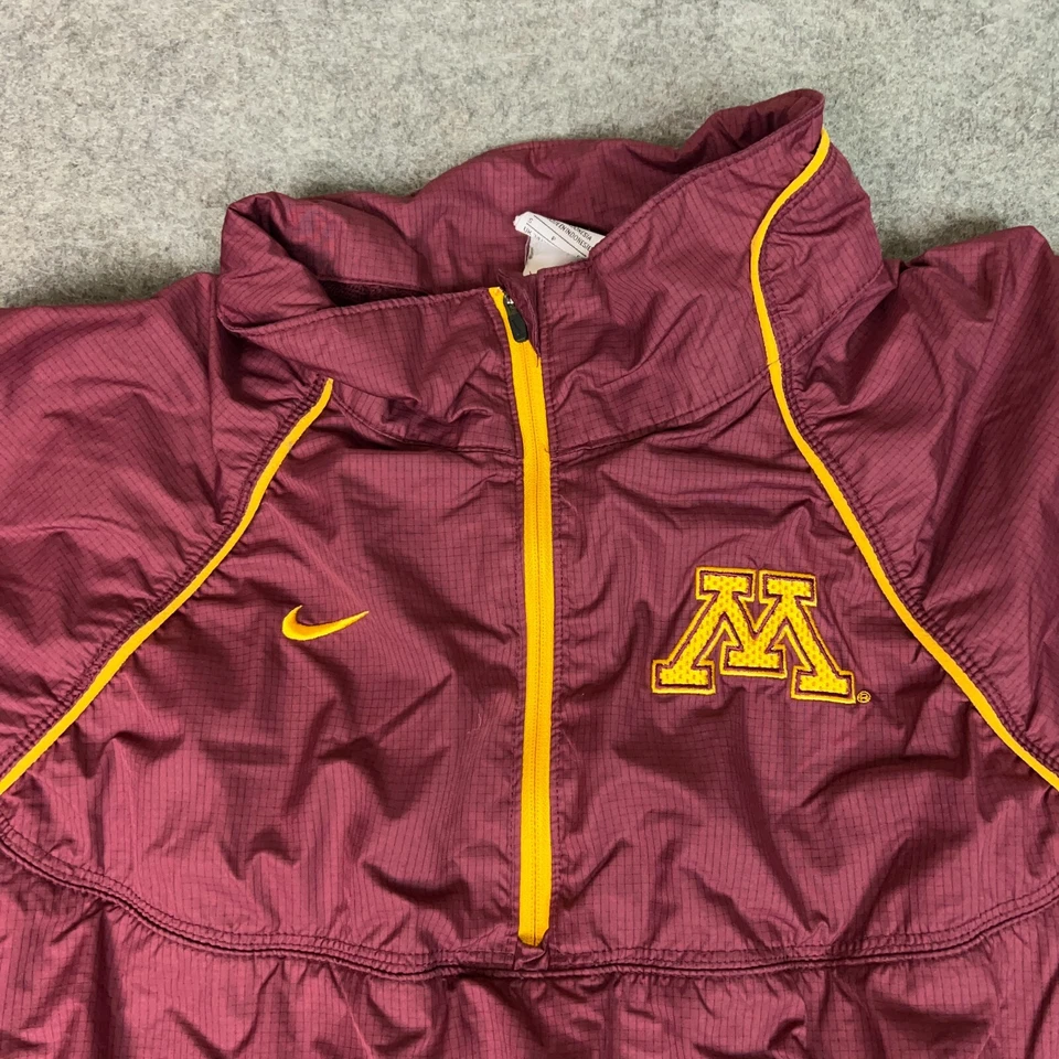 Minnesota Gophers Womens Jacket Small Maroon Gold Rain Storm 1/4 Zip Sports NCAA - Image 2 of 4