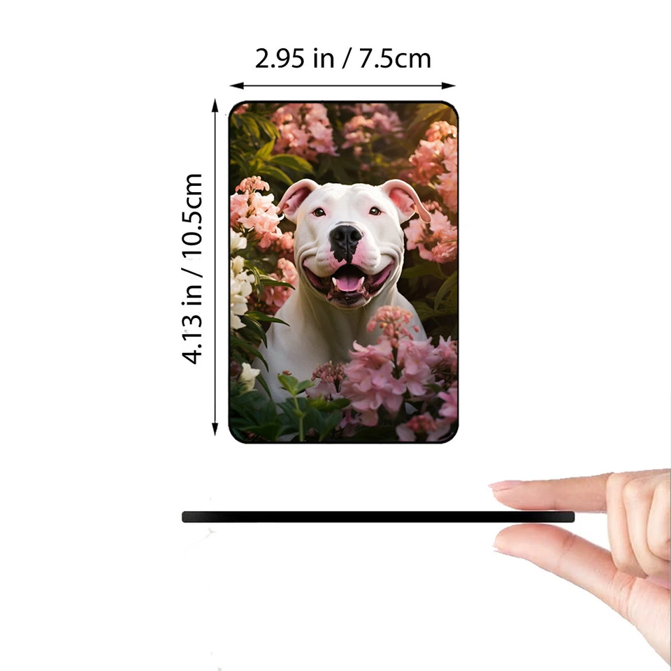 Imán de perro maltés I'll Always Love You gráfico acuarela arte impresión 3"x4" Foto 3 de 4