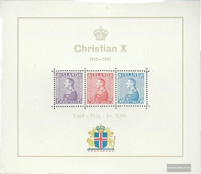 XF/S (Extremely Fine/Superb) Icelandic Stamp Blocks
