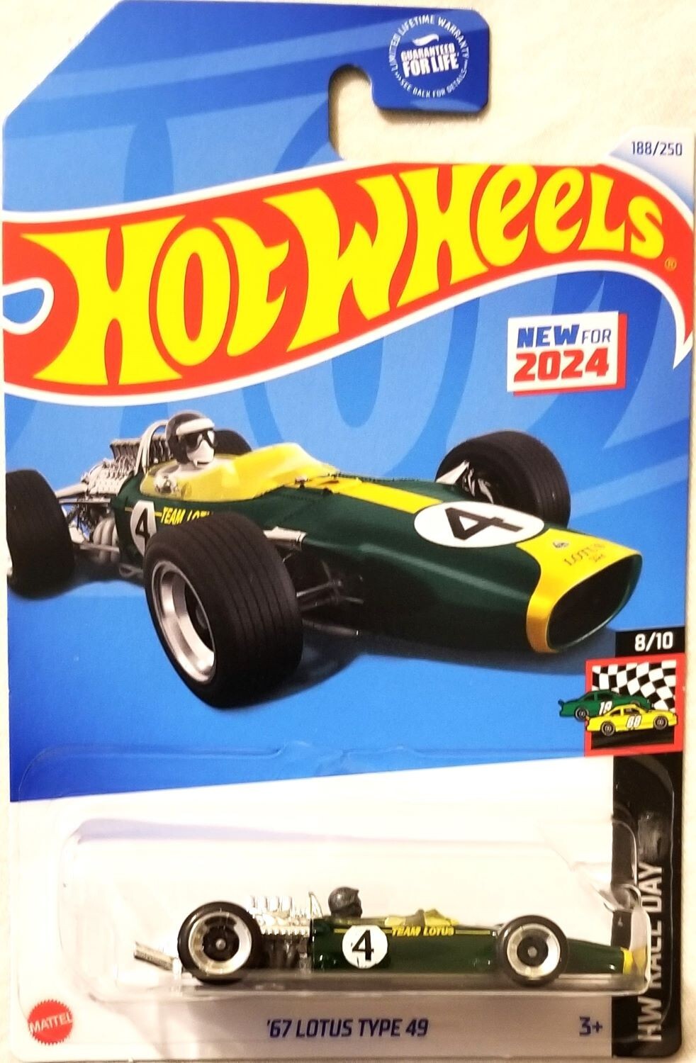 Hot Wheels - 2024 HW Race Day 8/10 '67 Lotus Type 49 188/250 (BBHTD99)