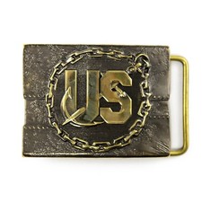 The United States Navy USN belt buckle, handmade American Navy solid brass