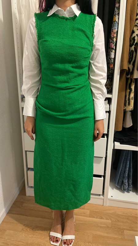 zara green dress with fringe ZARA. Green fringed dress T.xs – Hibuy market