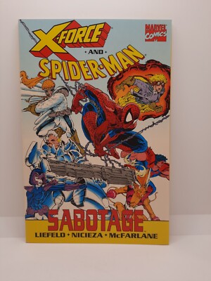 X-Force and Spider-Man: Sabotage Marvel Comics 1992.