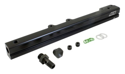 AEM Fit 96-00 Civic CX/DX/LX/EX & 96-97 Del Sol S/Si Black Fuel Rail