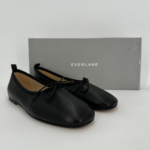 Everlane The Italian Leather Day Ballet Flats size 6.5 Women's Black NIB