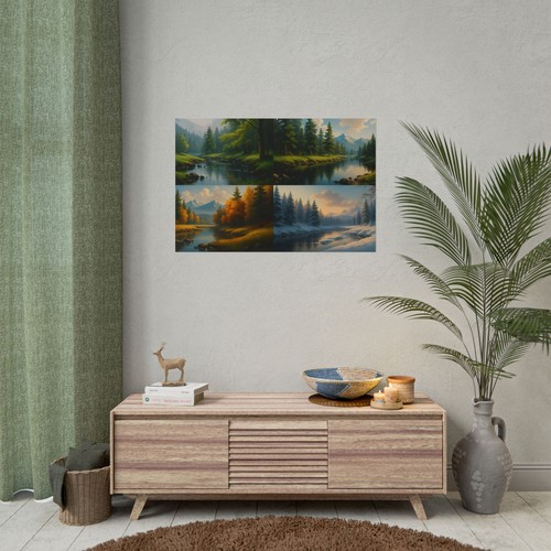 π Four Seasons Poster β Nature Landscape Wall Art β Seasonal Home Decor Print - Picture 21 of 25