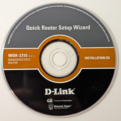 D-Link WBR-2310 Ver. 1.3 Quick Router Setup Wizard - Installation CD - DISC ONLY