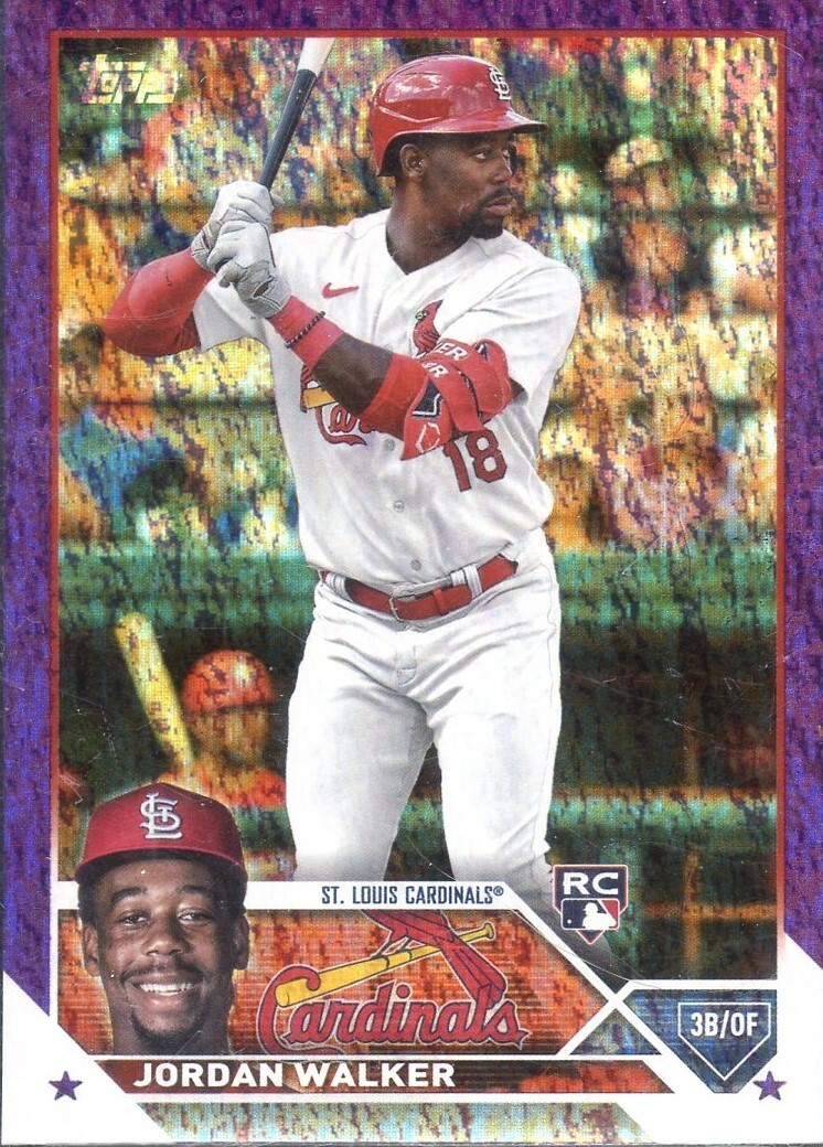 2023 Topps Series 2 Purple Foil #344 Jordan Walker Rookie Card  Cardinals /799