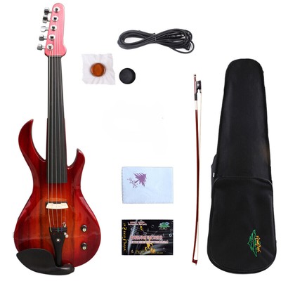 Electric Viola 16 Inch Kit 5 String Ebony Fittings with Case Bow Guitar Shape
