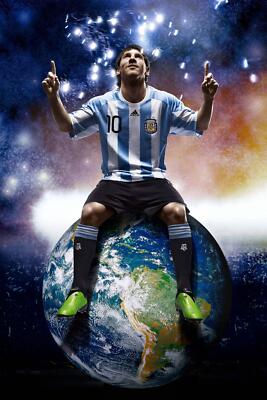 Lionel Messi World Best GOAT Art Wall Indoor Room Outdoor Poster - POSTER 20x30