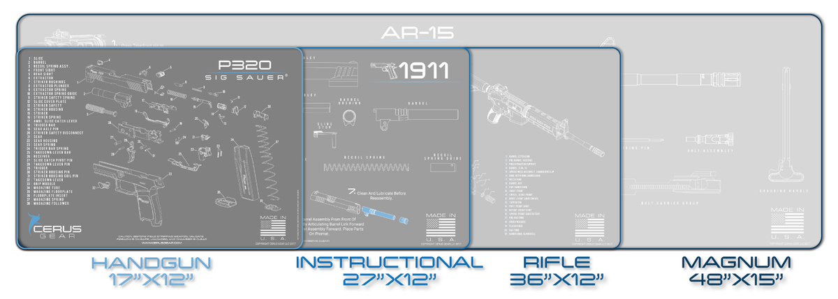 For CANIK® TP9SFX SCHEMATIC PROMAT Handgun Gun Cleaning Mat Cerus