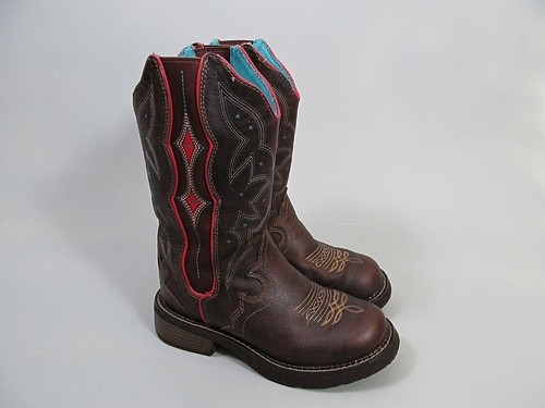 Justin Gypsy Cowgirl Boots Lily Chocolate Gore Womens 6.5 Brown Red L9517 - Picture 14 of 14