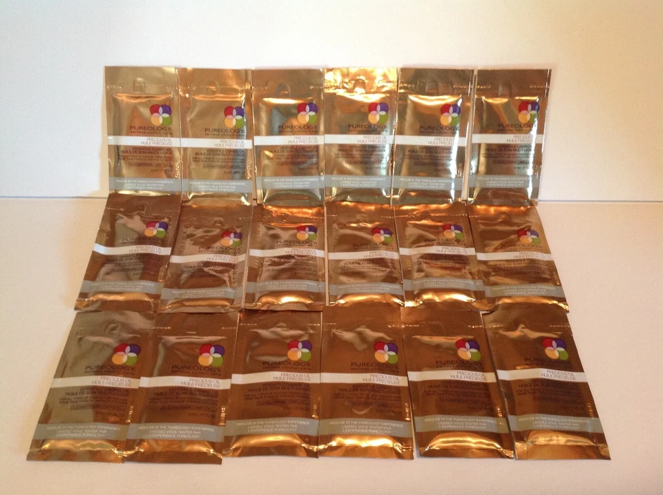 Aceite precioso Pureology 5 ml/0,17 oz cada 18 muestras/paquetes de viaje Foto 2 de 4