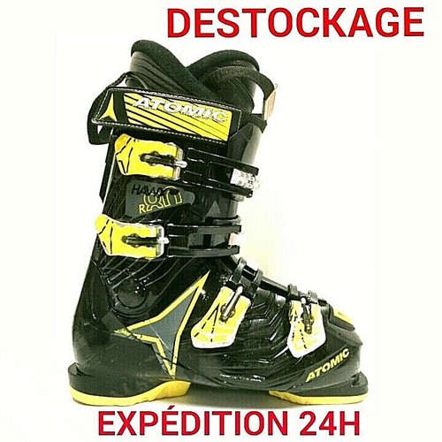 Chaussures De Ski Atomic Hawk 80 - Taille UK 7.5 (26-26.5), Niveau Intermédiaire, Avec Sacoche - Très Bon état