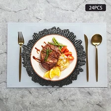 12.6in Modern Charger Plates Round Plastic Reef Plate Dinner Plates 24pcs