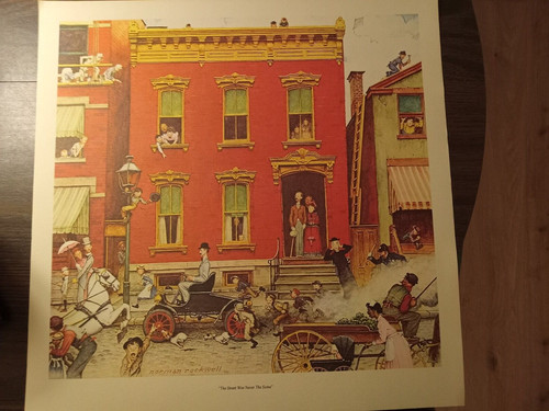 Norman Rockwell "The Street was never the same" 50th anniversary of  Ford Motor