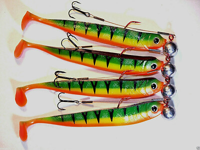 Lieblingsköder Firetiger mit BKK - Stinger&Jig 3/0 14g  Gummiköder Zander-Hecht