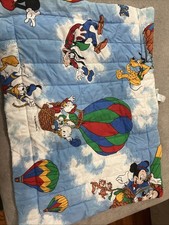 Vintage 1980s Walt Disney Hot Air Balloon Pillow Sham