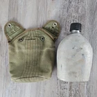 Vintage WWII WW2 US Military Army 1944 Aluminum Canteen & Cover US GPO & FC