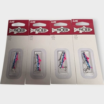 Acme S300 Phoebe Spoon, 1 1/4'' 1/12 oz, RAINBOW TROUT LOT OF 4 New FREE SHIPPING