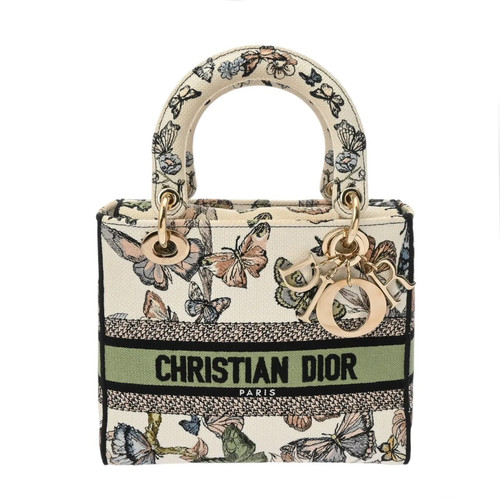 Dior LADY D-LITE Handbag Canvas Multicolor #WB6111