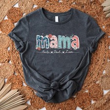 Personalized Mom Shirt With Names, Mama Gift ...