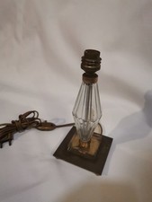 LAMPE Art Déco   Chevet  VERRE TRANSPARENT ANNÉES 40 VINTAGE DESIGN 