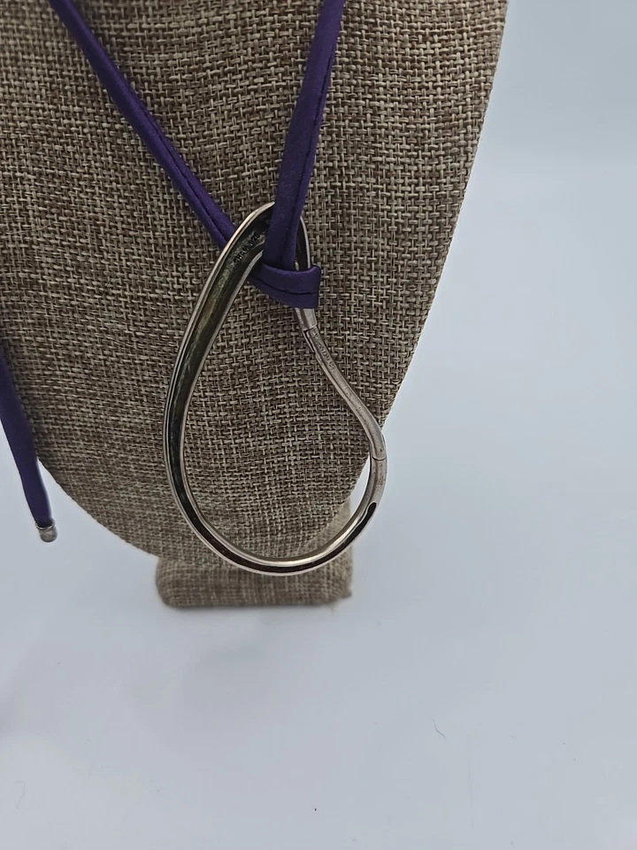 Chamilia Seda Lágrima Medianoche Negro Seda Acorde Collar 30" Dije Soporte Foto 4 de 4