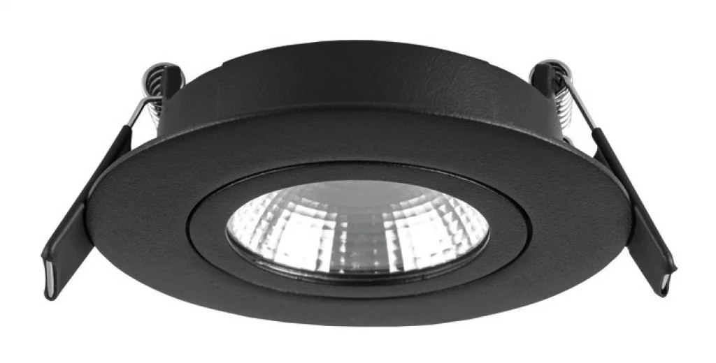 Downlight Black Lux Ultra Slim Tilt 6.5w LED Matt IP40 3000K 650lm Integral