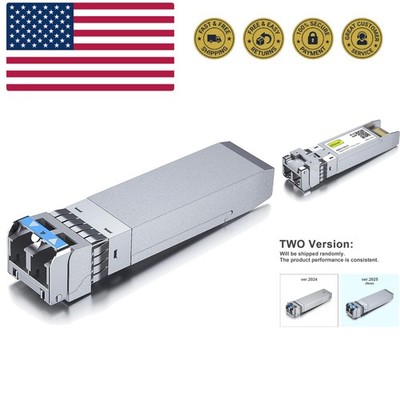 10GBase-LR SFP+ Transceiver, 10G 1310nm SMF SingleMode LC Fiber Optic Module,...