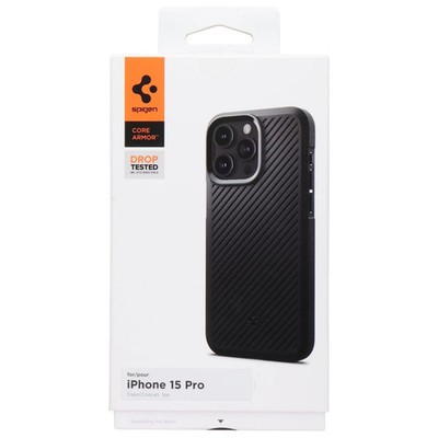 iPhone 15 Case / Spigen Core Armor Phone Case for iPhone 15 Pro - Black