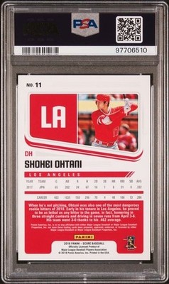2018 Panini Chronicles Shohei Ohtani Score #11 ROOKIE RC PSA 10 
