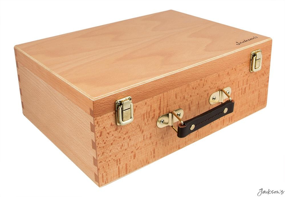 Jackson's : 4 Tray Wooden Pastel Box 14in.x10in.x6in (35.5 x 25.4 x 15.2cm) S...