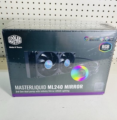 BRAND NEW Cooler Master MasterLiquid ML240 Mirror ARGB CPU Liquid Cooler 3rd Gen