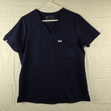 Figs Catarina One Pocket Technical Collection Womens Blue Scrub Top Size M