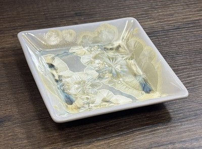Wizard of Clay Crystalline Glaze Studio Art Pottery Trinket Dish Tray 5.5 