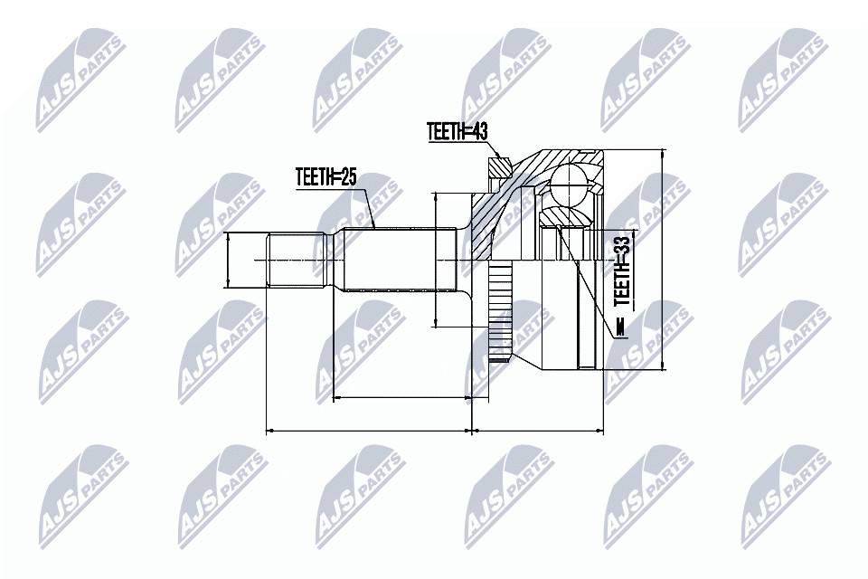N.T.Y. NPZ-VV-002.NTY Joint Kit, drive shaft for VOLVO