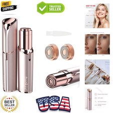 Women Facial Hair Removal Device Battery Operated with 2 Replacement Heads,La...
