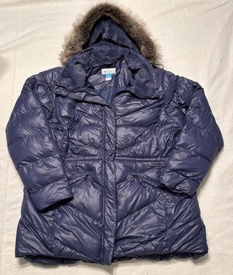 Columbia Puffer Jacket Women's size 3X Peak to Park ll Mid Insulated Navy