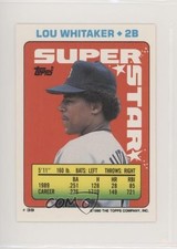 1990 Super Star Sticker Back Cards Lou Whitaker Dave Magadan Dwight Evans 7j0