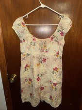 Urban Outfitters Womens White Floral Babydoll Dress Size Medium