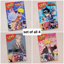 Mcdonalds CANADA EXCLUSIVE Uno X Anime Cards Happy Meal Toy SET Of 4 Standard
