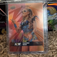 2022 Upper Deck Allure AEW Thunder Rosa CF-29 Red-Orange Color Flow Parallel AWE