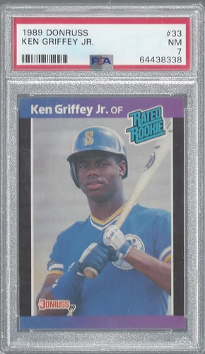 1989 Donruss Ken Griffey Jr #33 Rookie Card PSA 7
