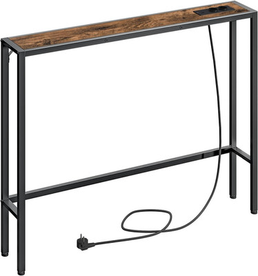 MAHANCRIS Konsolentisch Mit Ladestation, 100 Cm Eingangstisch, Schmaler Beistell
