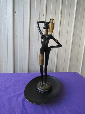 Tall African Queen Ceramic, Maxwell Williams, Style of Karl Hagenauer Vintage