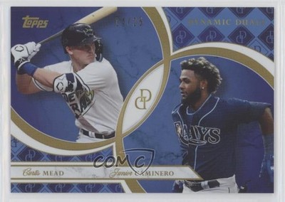 2024 Topps Dynamic Duals Sapphire Foil 14/25 Junior Caminero #24 Rookie RC 18gt