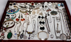 542-Grams of Sterling Silver Jewelry Resale Lot, Earrings, Pins, Rings Not Scrap — photo 1
