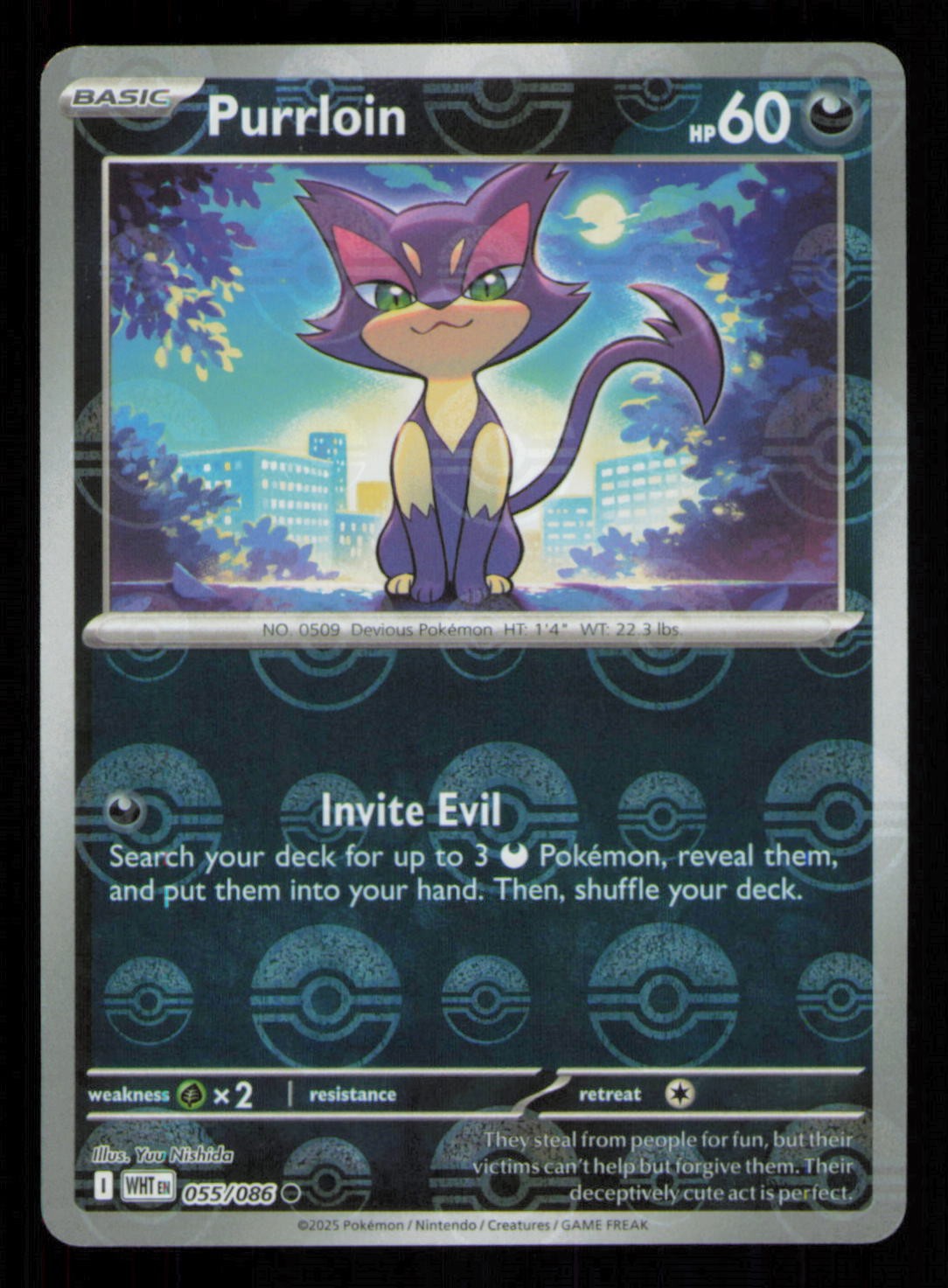 Purrloin (Poke Ball Pattern) Common SV: White Flare 055/086 NM