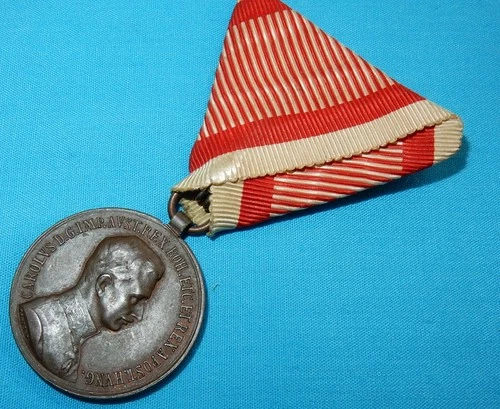WW1 ERA CAROLUS 1 AUSTRO HUNGARY BRONZE BRAVERY WAR MEDAL MILITARY WORLD WAR I